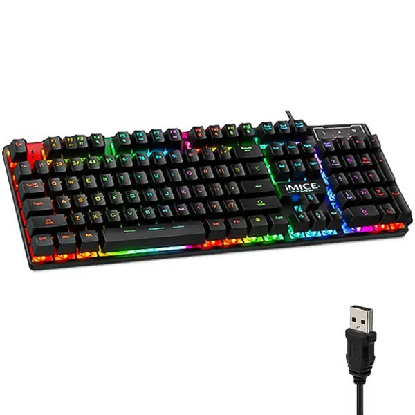 کیبورد با سیم آیماس مدل AK-600 RGB